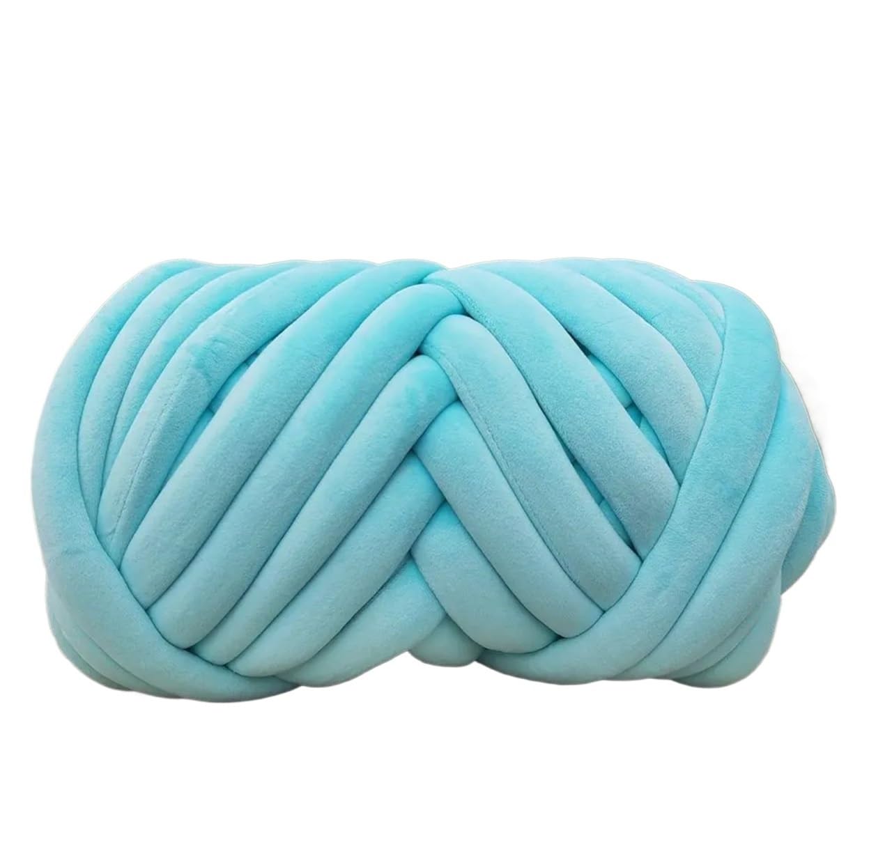 Lana Gruesa Para Crochet Hilo grueso de terciopelo superlargo, 1 kg (1000 g), bolsa blanca for tejer a mano, ideal for proyectos DIY de mantas y alfombras grandes y suaves.(Blue 1KG)