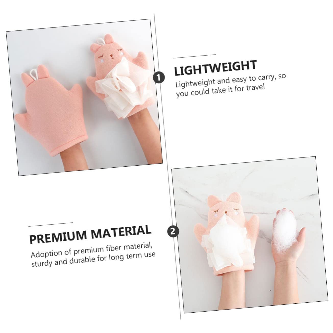 FRCOLOR 9 guantes para fregar esponja de baño para niños, esponja de lufa natural, guantes de baño suaves, para bebés, guantes de baño para niños pequeños, suaves