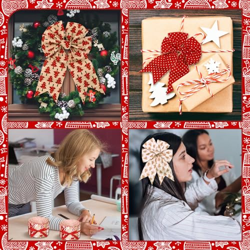 Fanfanwin WAP-FANFANWIN-201 40 Pcs Hot Cocoa Christmas Quilting Fabric Jelly Fabric Squares Patchwork Roll 2.56 Inch Precut Red And White Snowflake Fabric Strips thumb #6