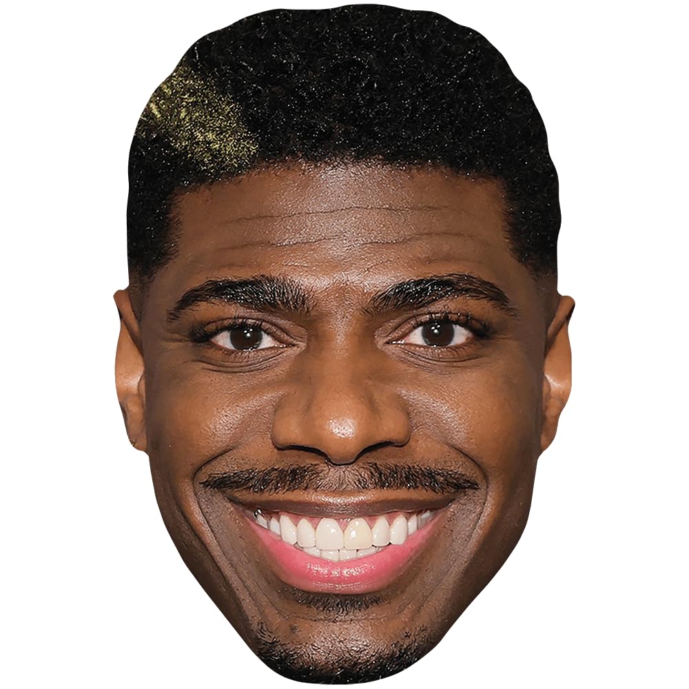 Jawan M. Jackson (Smile) Celebrity Mask, Flat Card Face, Fancy Dress Mask