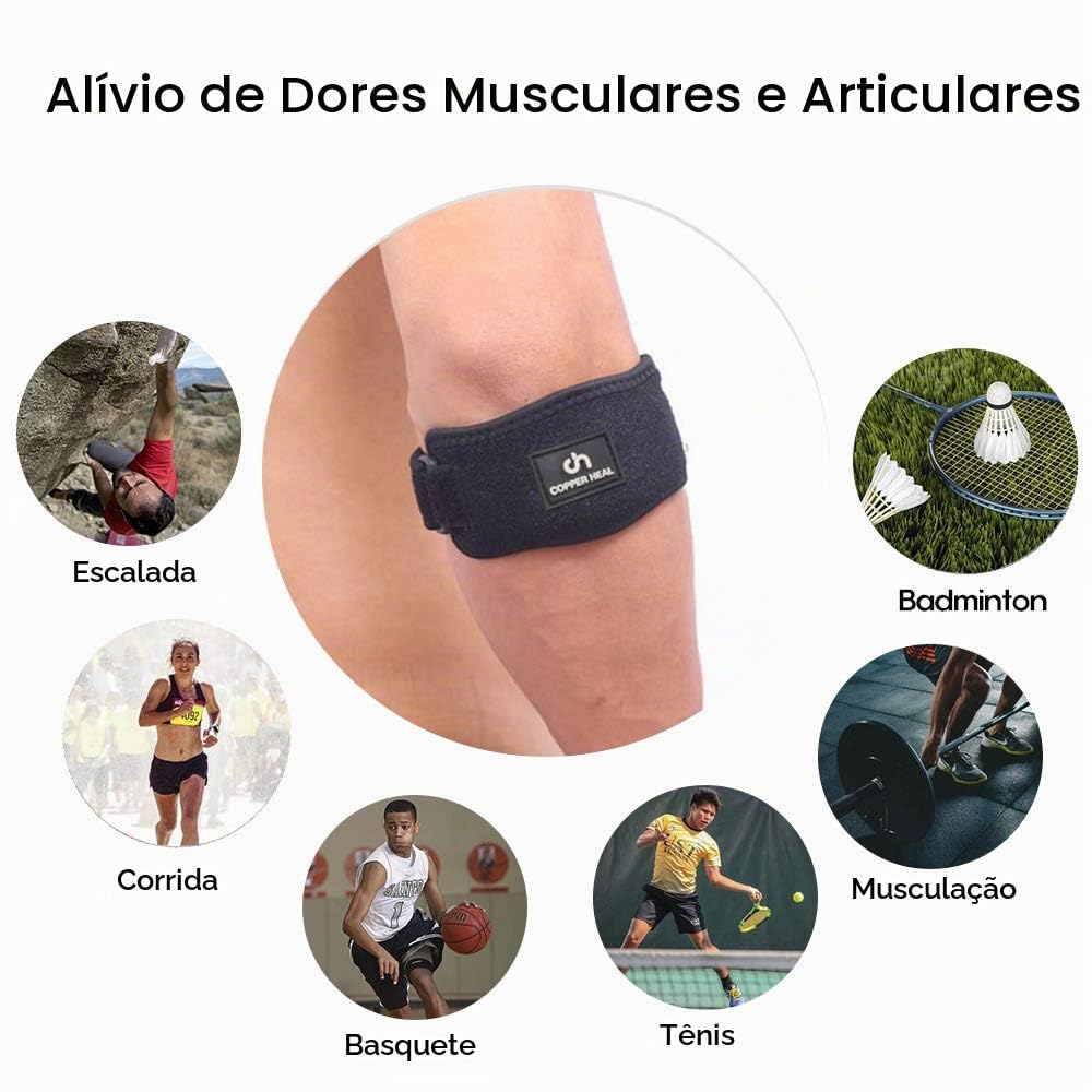 COPPER HEAL Elbow Brace (PAR) - Suporte AJUSTÁVEL & Recuperação