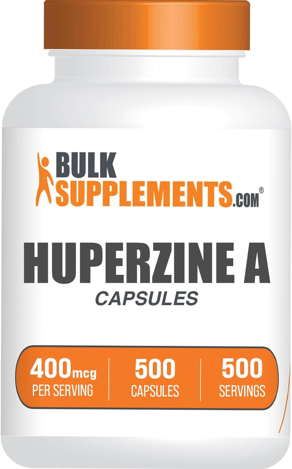 BulkSupplements.com Huperzine A 400mcg Capsules - Nootrophic, Huperzine A Supplement - Gluten Free, 1 Capsule per Serving, 500 Count (Pack of 1)