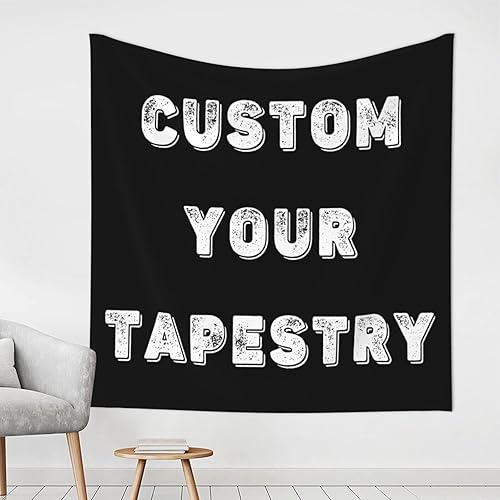Pancartas y letreros personalizados para cargar imágenes de tapiz personalizado para dormitorio, 59 x 59 pulgadas