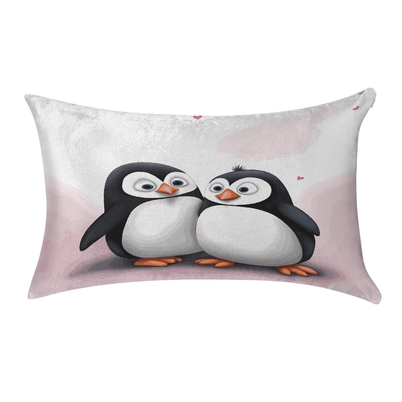 Btcowzrv Style I Love Penguins Pillow Cover Pillow Case Pillowcase