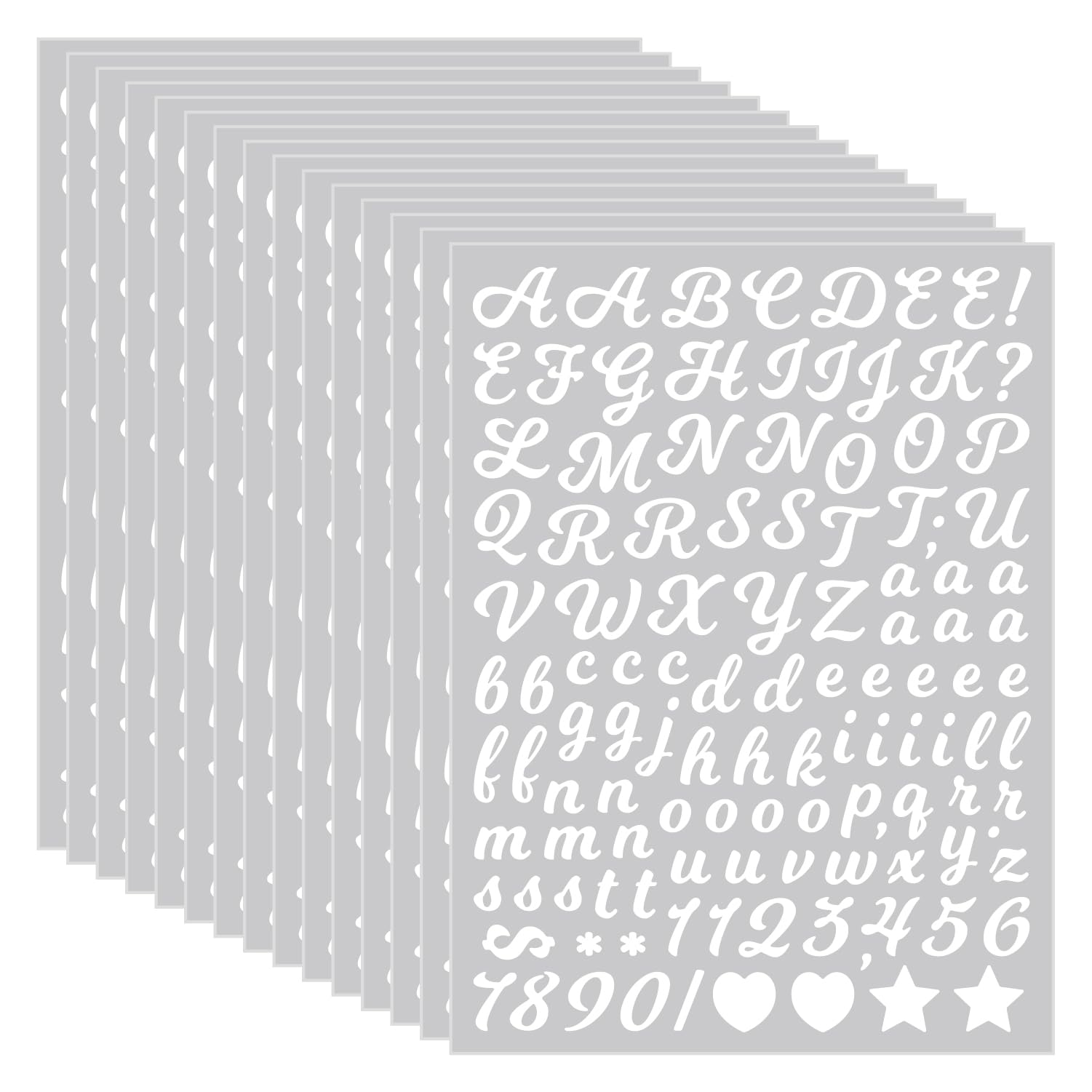 3040Pcs 20 Sheets Small Letter Number Stickers, 0.5inch Colorful Self-Adhesive Vinyl Waterproof Mailbox Number Stickers,Windows, Doors, Signs,