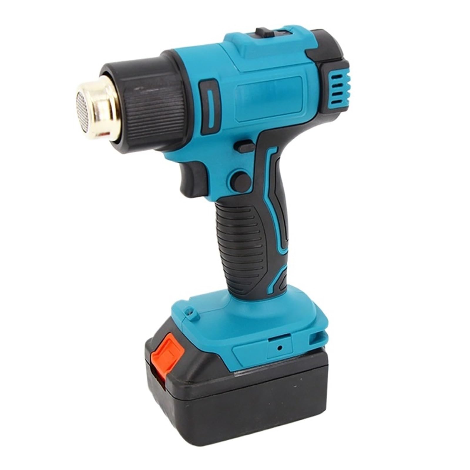 Opalarka 1200W Elektryczna Gorąca Wiatrówka Bezprzewodowy Pistolet Spawalniczy Do Folii Termokurczliwej Z Dyszą Do Akumulatora 18V Do obkurczania PCV, rękodzieła, usuwania farby, fo(With 1 battery)