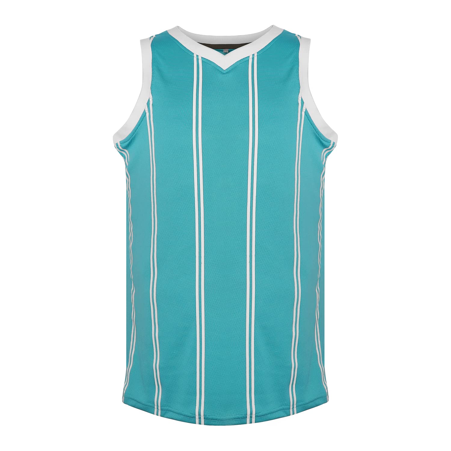 MESOSPERO Blank Basketball Jersey,Men's Mesh Athletic Sports Shirts Black Yellow White Blue Red S-3XL(Blue Strips,Medium)