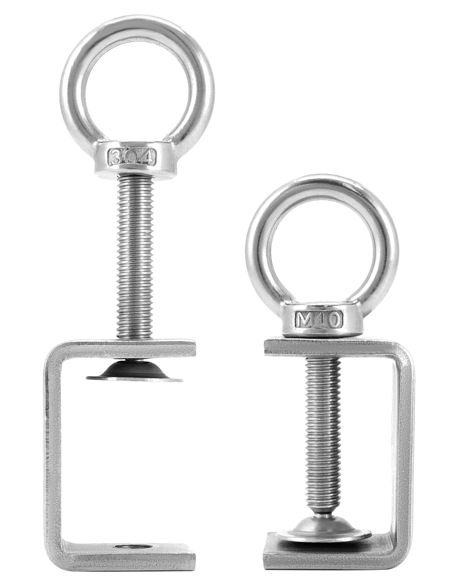 QWORK® 4Pcs 304 Stainless Steel Lifting Rings C Clamp, Heavy Duty C-clamp, for Home Improvement and Automotive Repair - Image 3