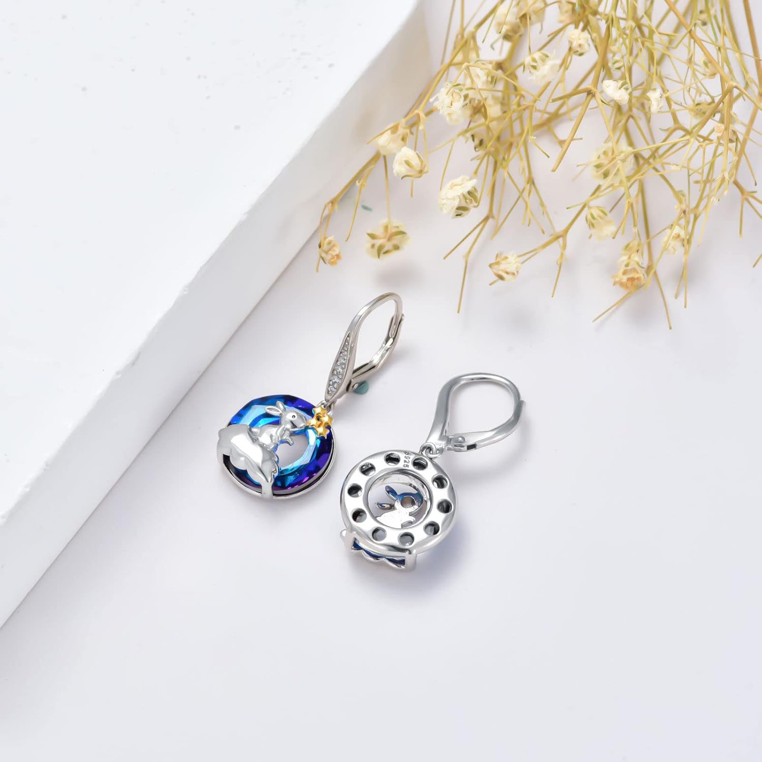 Bunny Earrings 925 Sterling Silver Easter Jewelry Rabbit Earrings for Women Valentine'S Day Easter Birthday Gift