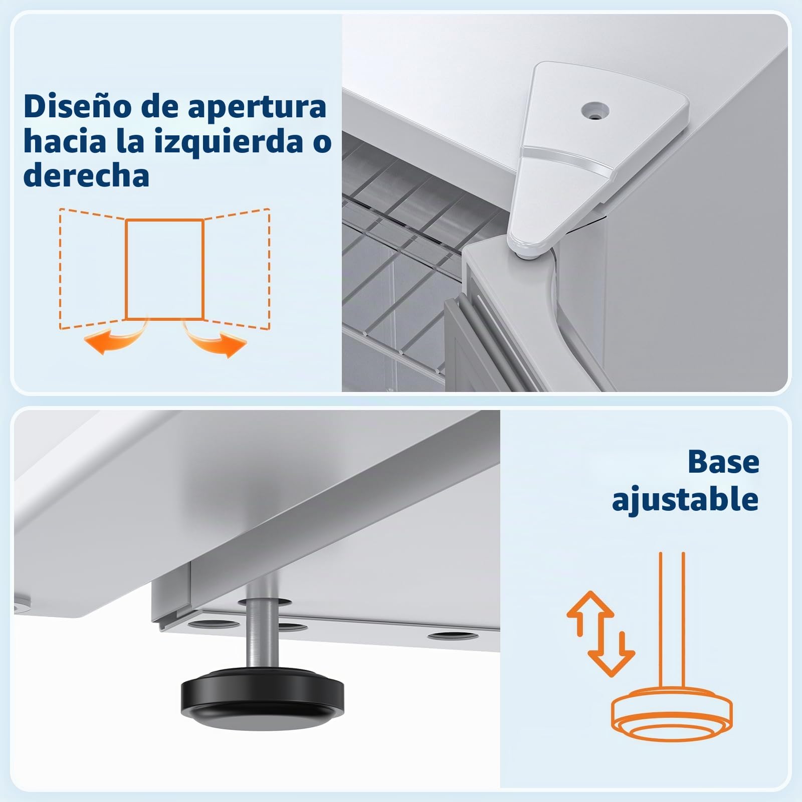 Nevera Pequeña 45L Enfriamiento Rápido En La Cámara de Refrigeración, Mini Nevera Frigorifico Rango Temperatura 0-18º, Bajo Consumo, Puerta Reversible, Silencioso, para El Hogar y La Oficina
