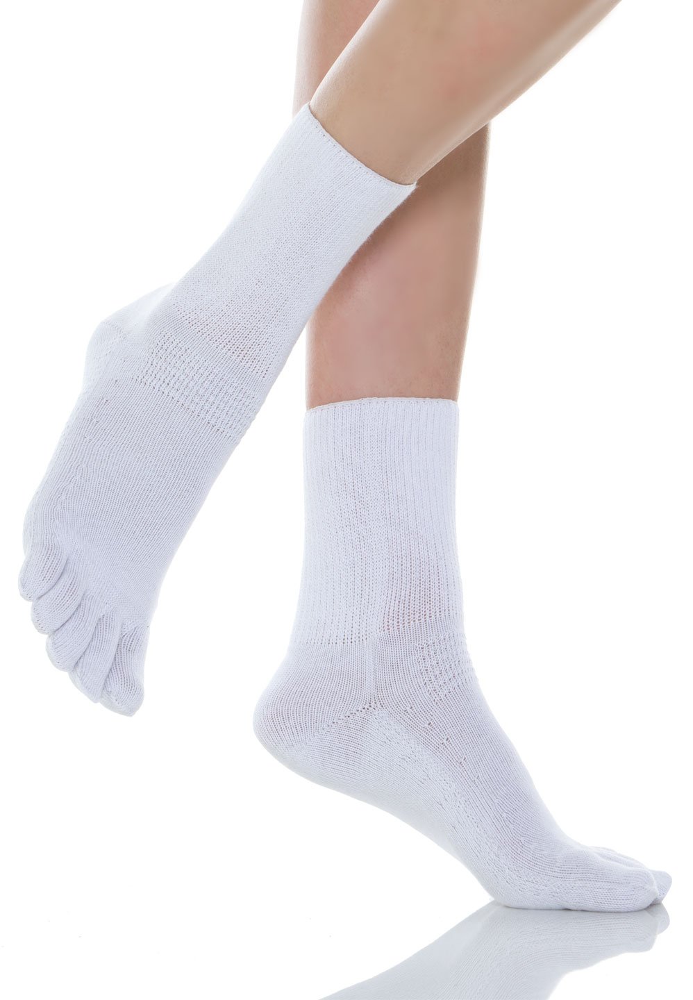 Relaxsan 650C Diabetikersocken Herren und Damen, Toe Socks, Zehensocken ohne Naht, ohne Gummi, Baumwolle und Silber