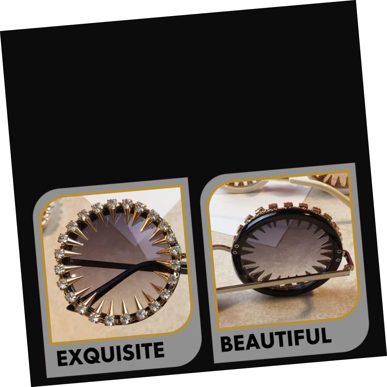 LIFKOME 1Set Retro Rivet Studded Sunglasses for Women Vintage Eyewear Props for Parties Summer Travel and present Giving Lightweight Fashionable Eyeglasses with Unique Design