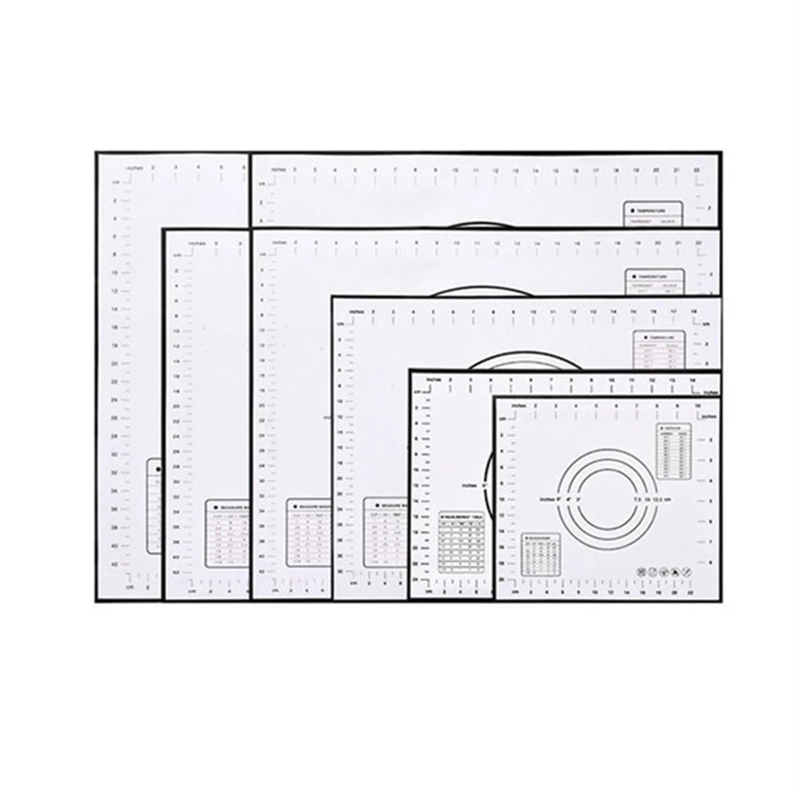 Tappetino per impasto in silicone di grandi dimensioni, per la cucina, tappetino in silicone (colore: Black Baking, dimensioni: 50 x 70)