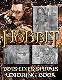  The Hobbit Dots Lines Spirals Coloring Book: Stress Relief The Hobbit Diagonal-Dots-Spirals Activity Books For Kids And Adults