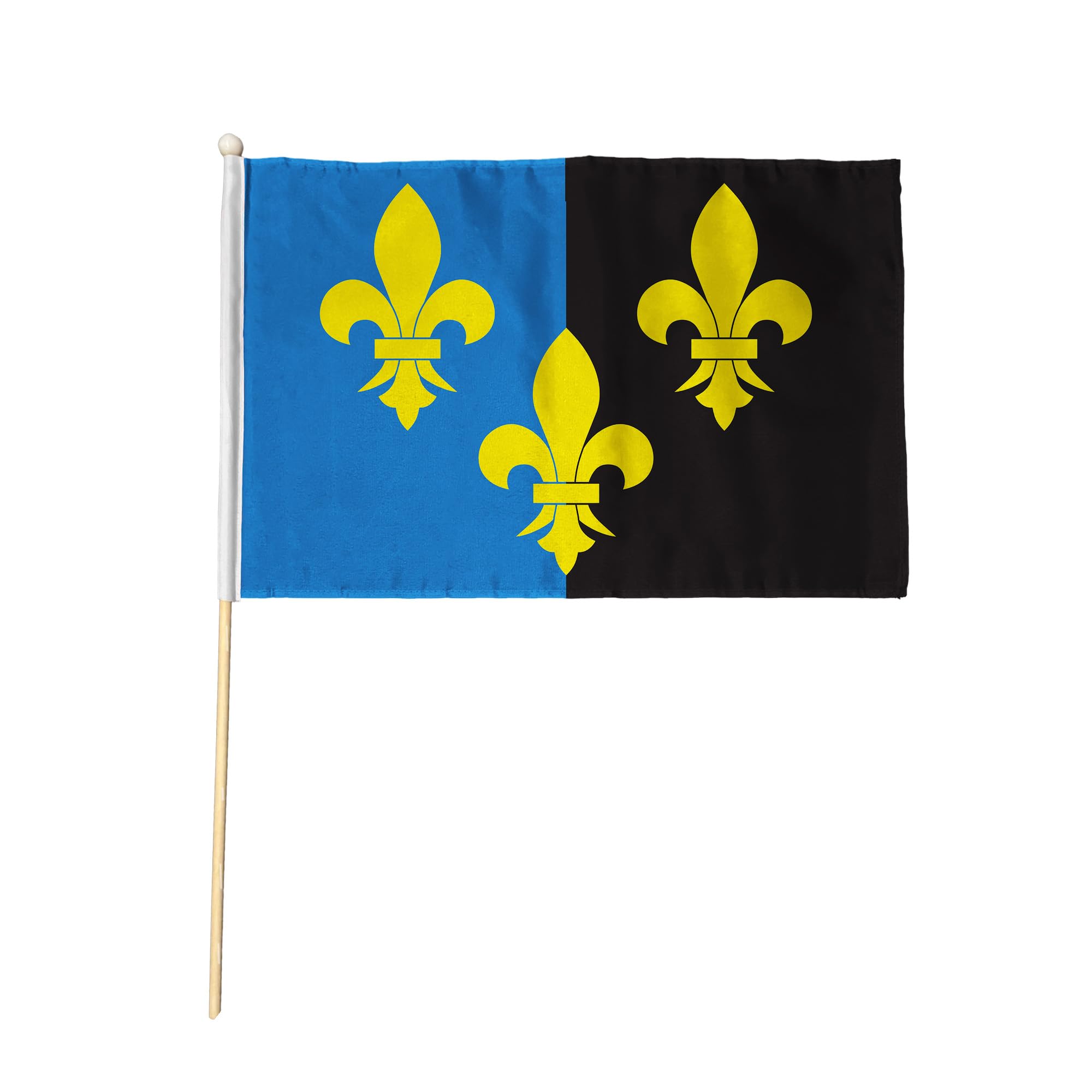 Flagtex Monmouthshire Pack of 12 Hand Waving Flag (9x6 Inch) - Premium Wooden Stick Hand Flag 9x6 Inch Natural Wood Pole Welsh County Flag Events Parades Celebrations