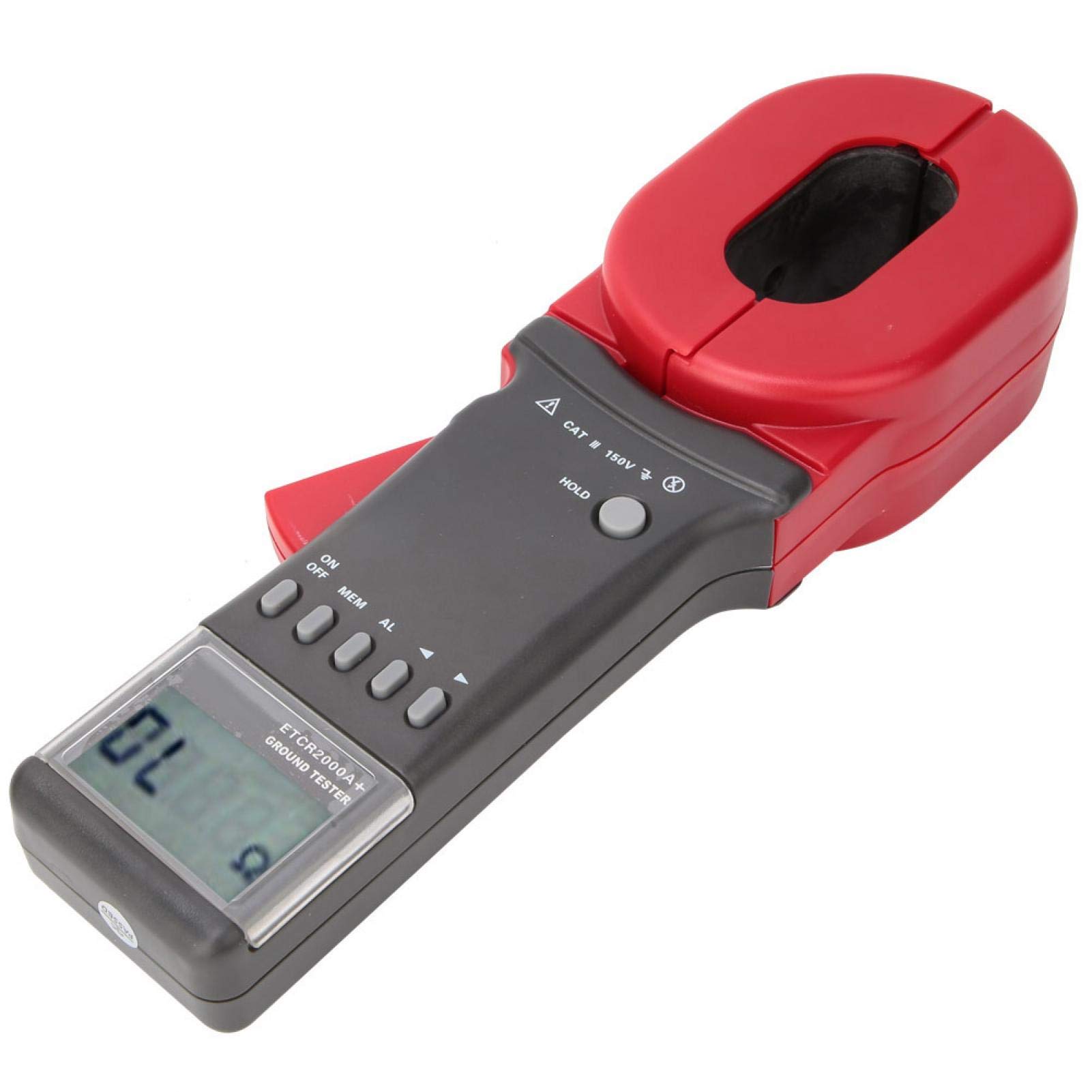 Akozon Digital Clamp Meter 2000A + On Ground Earth Tester mit LCD-Anzeige 0,01-200