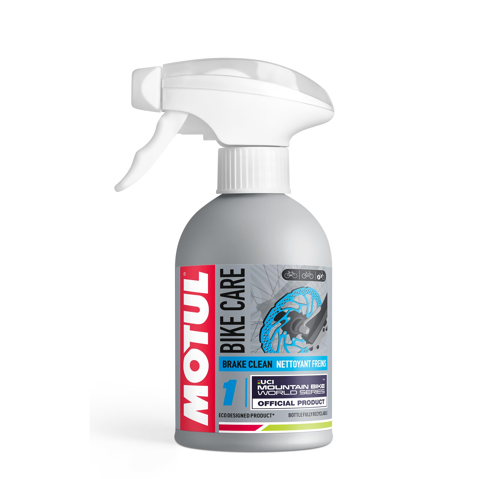 Motul Off Road Bike Brake Cleaner Spray Powerful Solvent Free Degreaser for Discs and Pads Quick Drying VOC Free Bike Care Brake Clean Off Road 300ml
