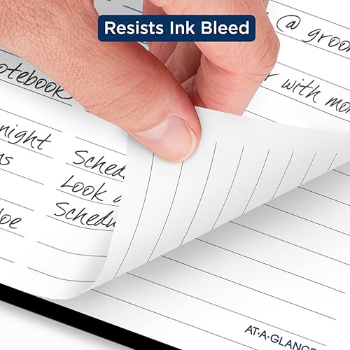 Miniatura 3 de AT-A-GLANCE Agenda semanal 2024, DayMinder, estilo bloque, 7 x 8-3/4 pulgadas, mediano, piel sintética, color negro (G5350024)