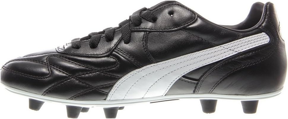 Puma Men's King Top DI FG Soccer Shoe,Black/White/Team Gold,11.5 D(M) US