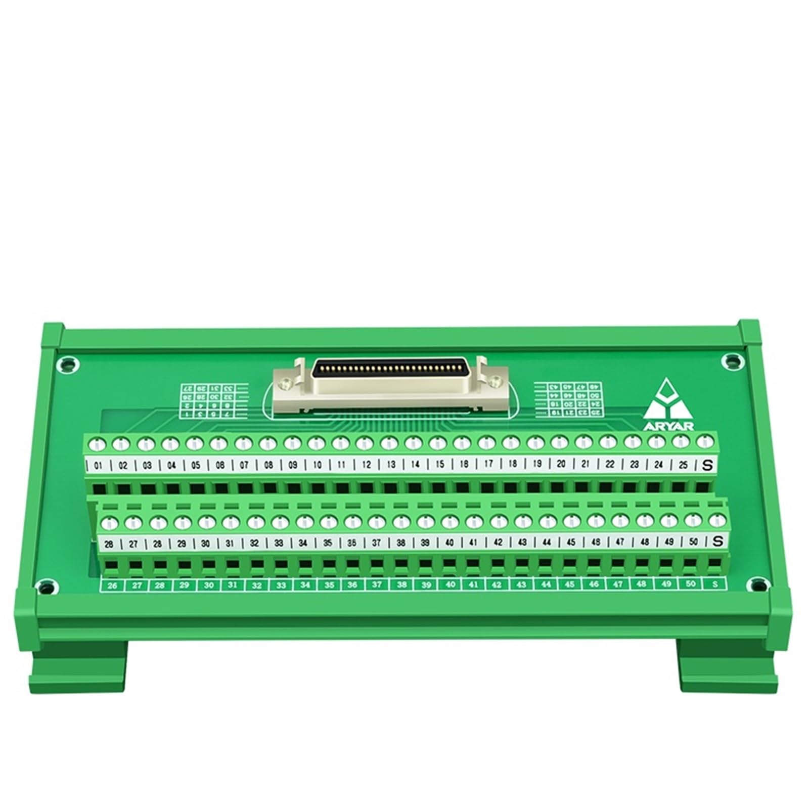 Connettori a morsettiera a vite, Circuito di terra su guida DIN 50 PIN SCSI50 CN1 Morsettiera IO for servomotore e servoazionamento(HL-SCSI50-MM-2M)