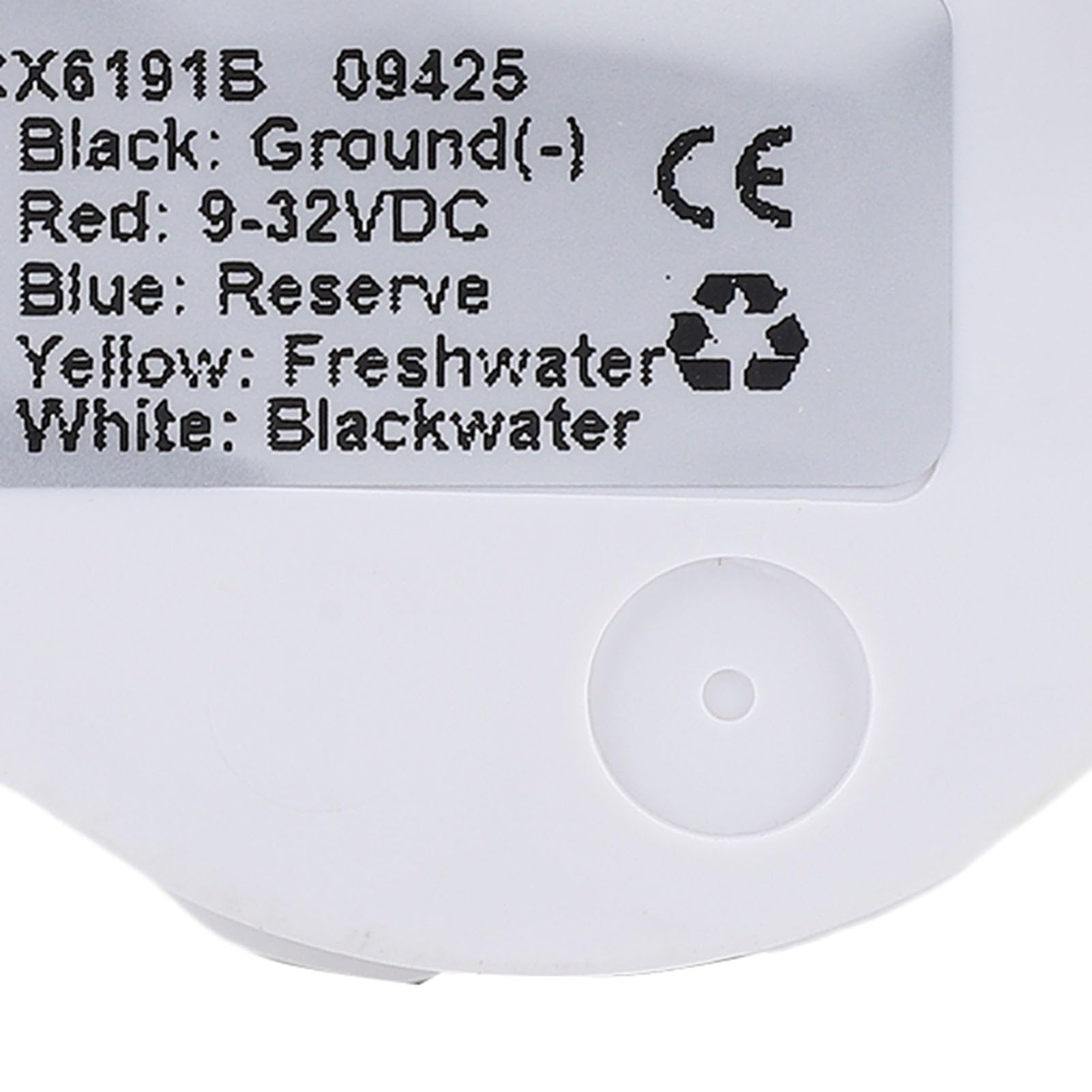 Jauge D'Affichage Numérique de 52 Mm, Compteur Multifonction 3 en 1 pour la Surveillance de la Tension des Eaux Usées du Niveau D'eau, avec Affichage LED Bleu Vif, (Cadran noir Couvercle noir)