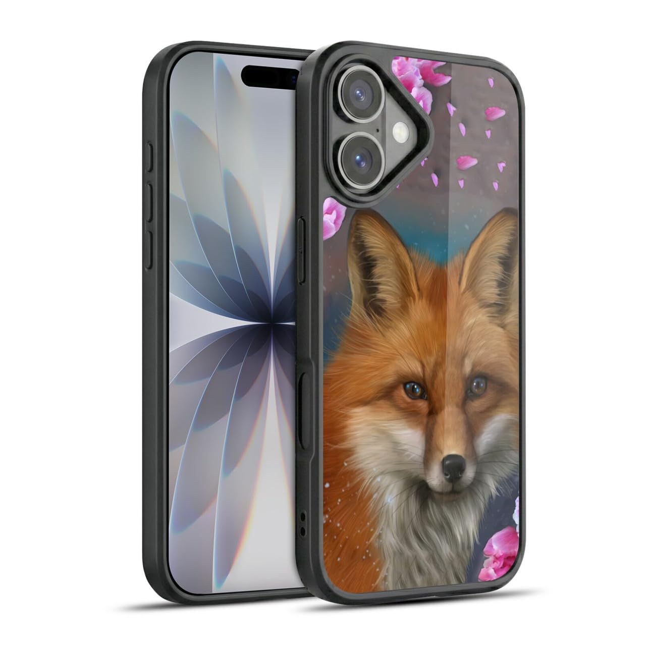 Coque iPhone 17 Fox Peonies protégeant des chutes de qualité militaire - 8