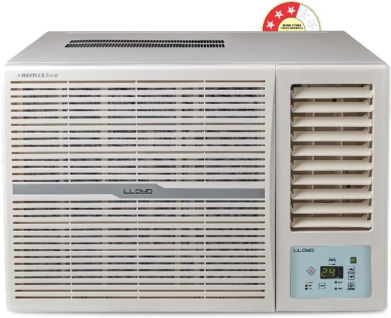 Lloyd 1.5 Ton 3 Star Fixed Speed Window Ac (Copper, White With Silver Deco Strip, GlW18C3YWSEW/XWSEW)