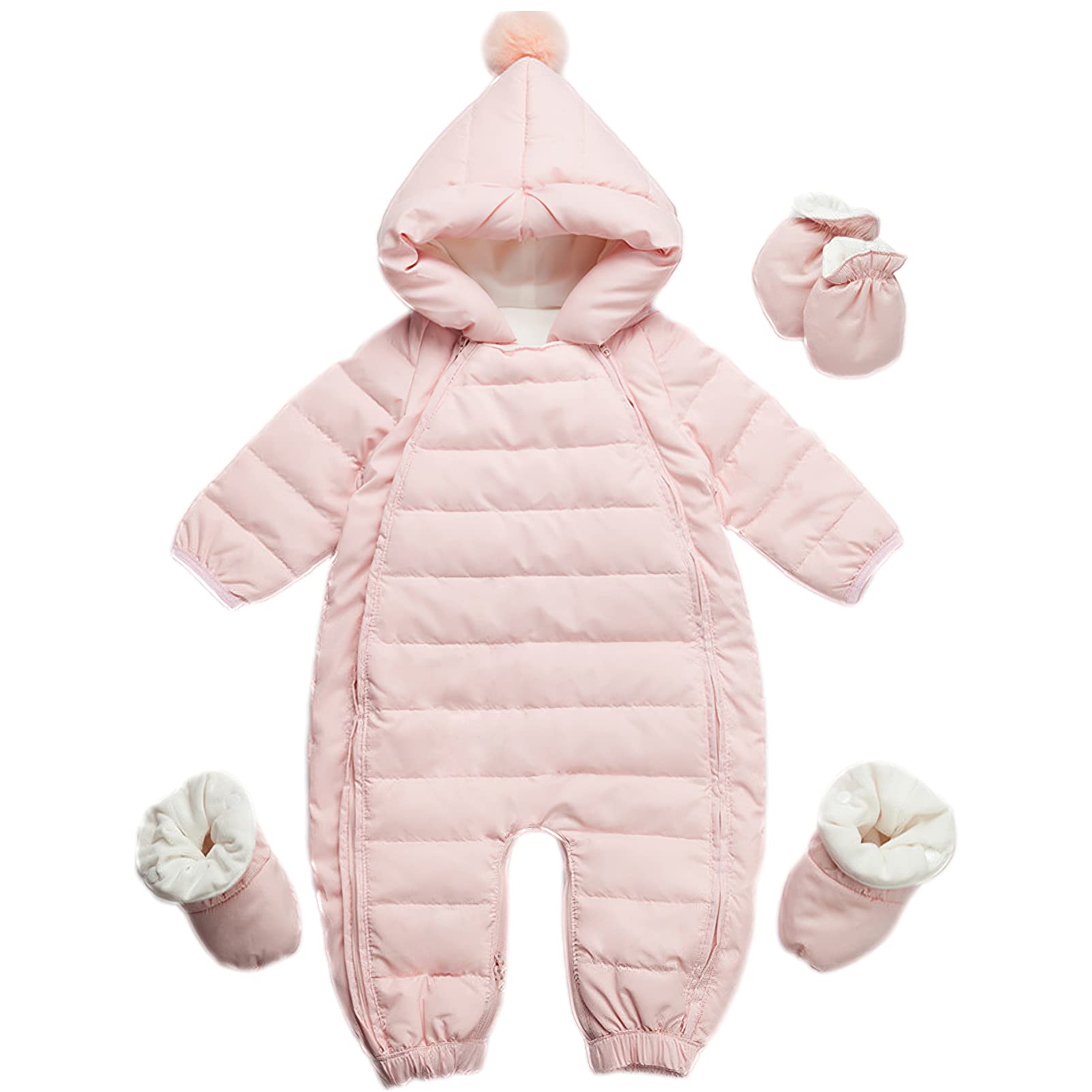 amropi Traje de Nieve para Bebé Mono con Capucha Chaqueta Abrigo de Invierno Mameluco por 3-24 Meses