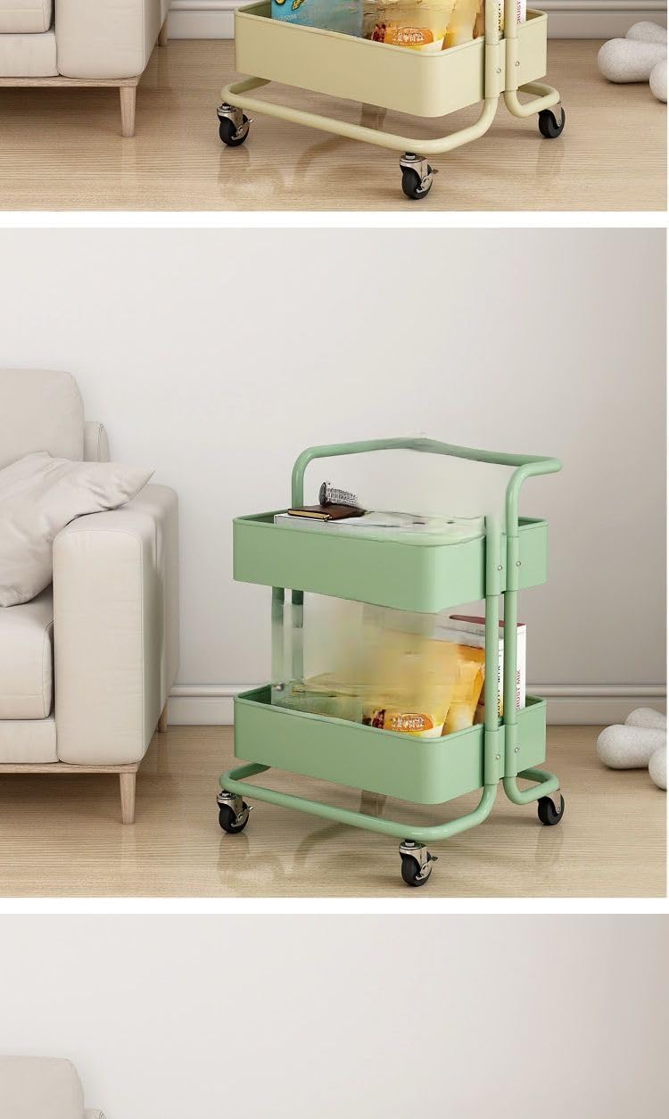 [koulaya]【移動式ラック】3段マルチ収納 リビング/キッチン/バスルーム兼用 キャスター付き おしゃれ収納 省設計 カーボン