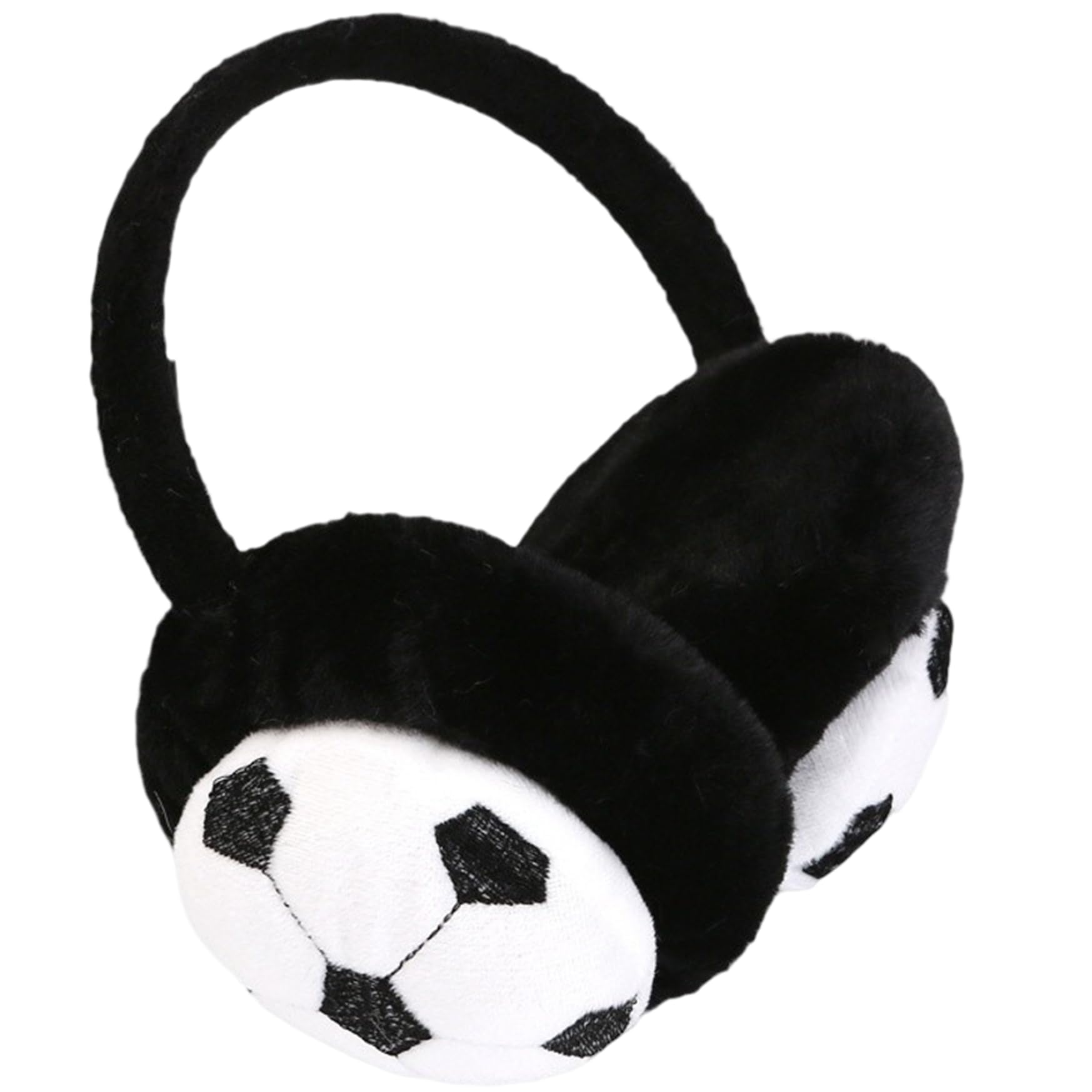 Orejeras para niños, orejeras de fútbol de felpa cálidas de invierno para niños, niñas, ropa para clima frío