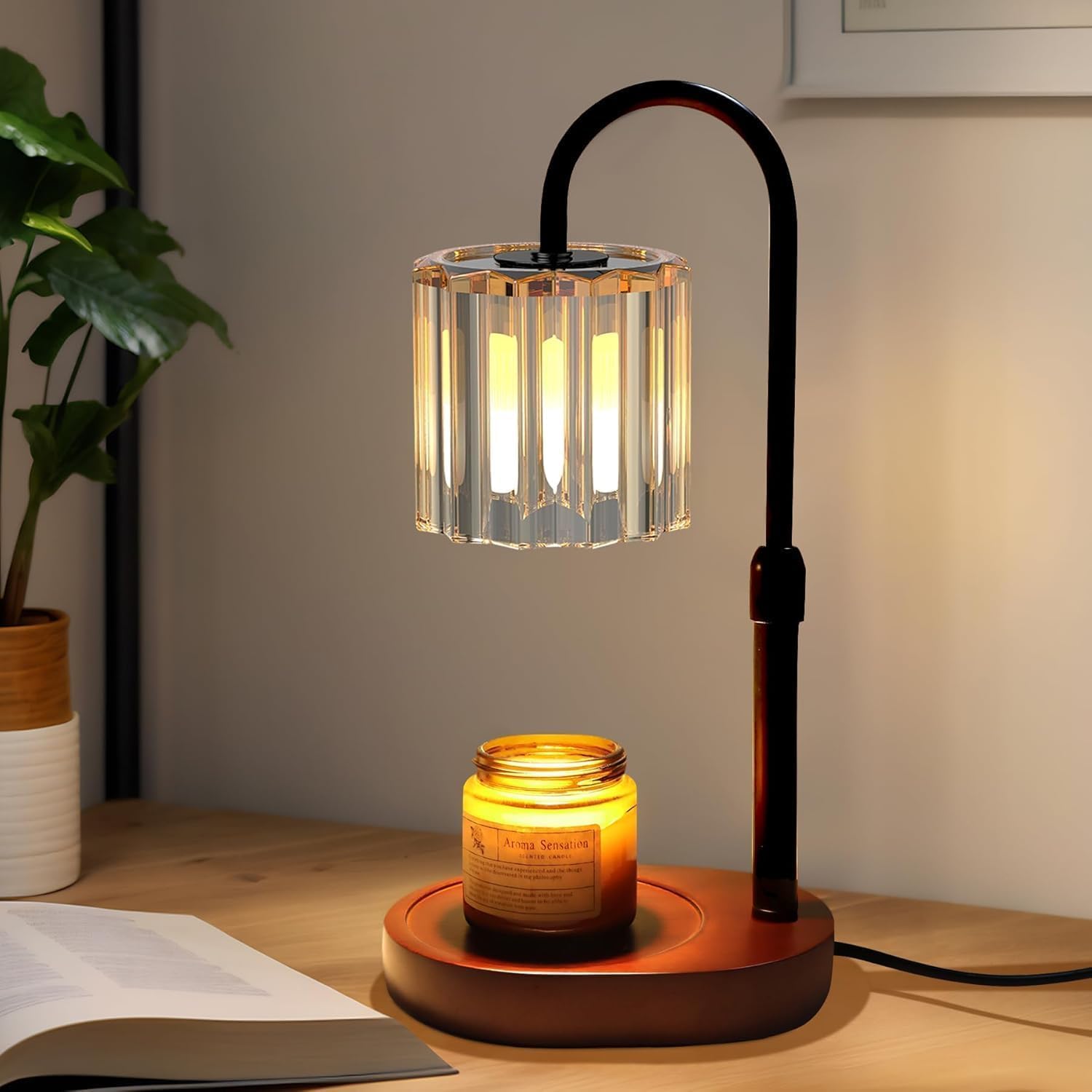 seenlast Candle Warmer Lamp with Timer Dimmable, Birthday Gifts for Women Mom, House Warming Gifts New Home Decor, Wax Melt Warmer for Jar Candles with 2 Bulbs