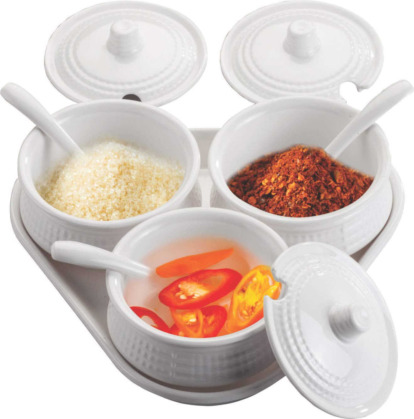 Dinewell Pickle Set, White, Dwt1049W