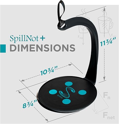 Miniatura 10 de + - El transportador portátil de bebidas SpillNot de mano, bandeja de bebidas antiderrames, innovador, fácil de usar, azul