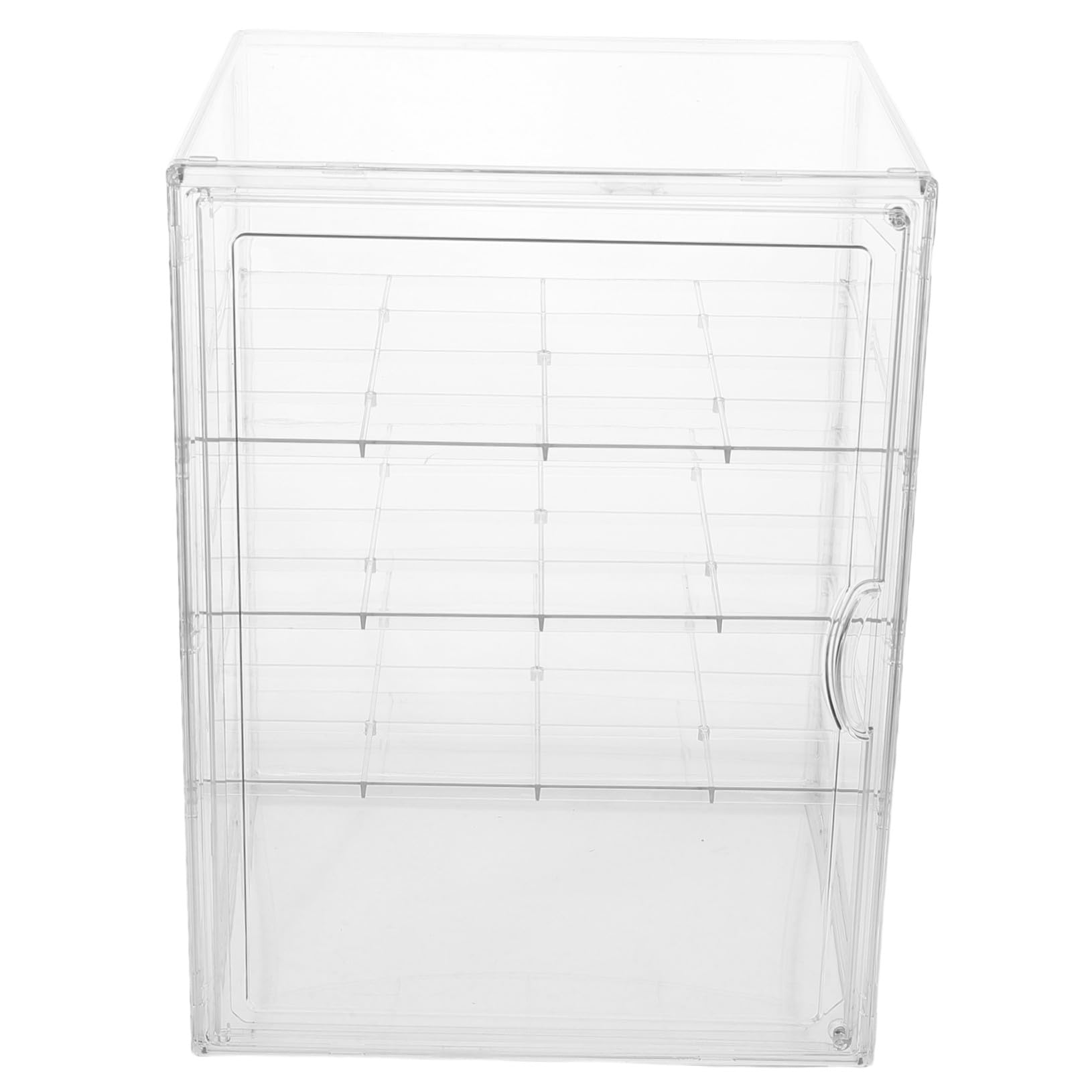 Vitrina Expositora de Mostrador de 4 Niveles PET Transparente