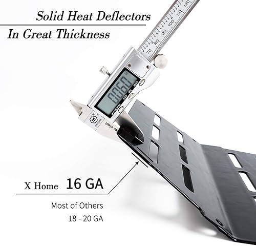 Miniatura 6 de X Home Barras aromatizantes y deflectores de calor de 17,5 pulgadas para Weber Genesis E-310, serie Genesis 300 (con control frontal), acero de