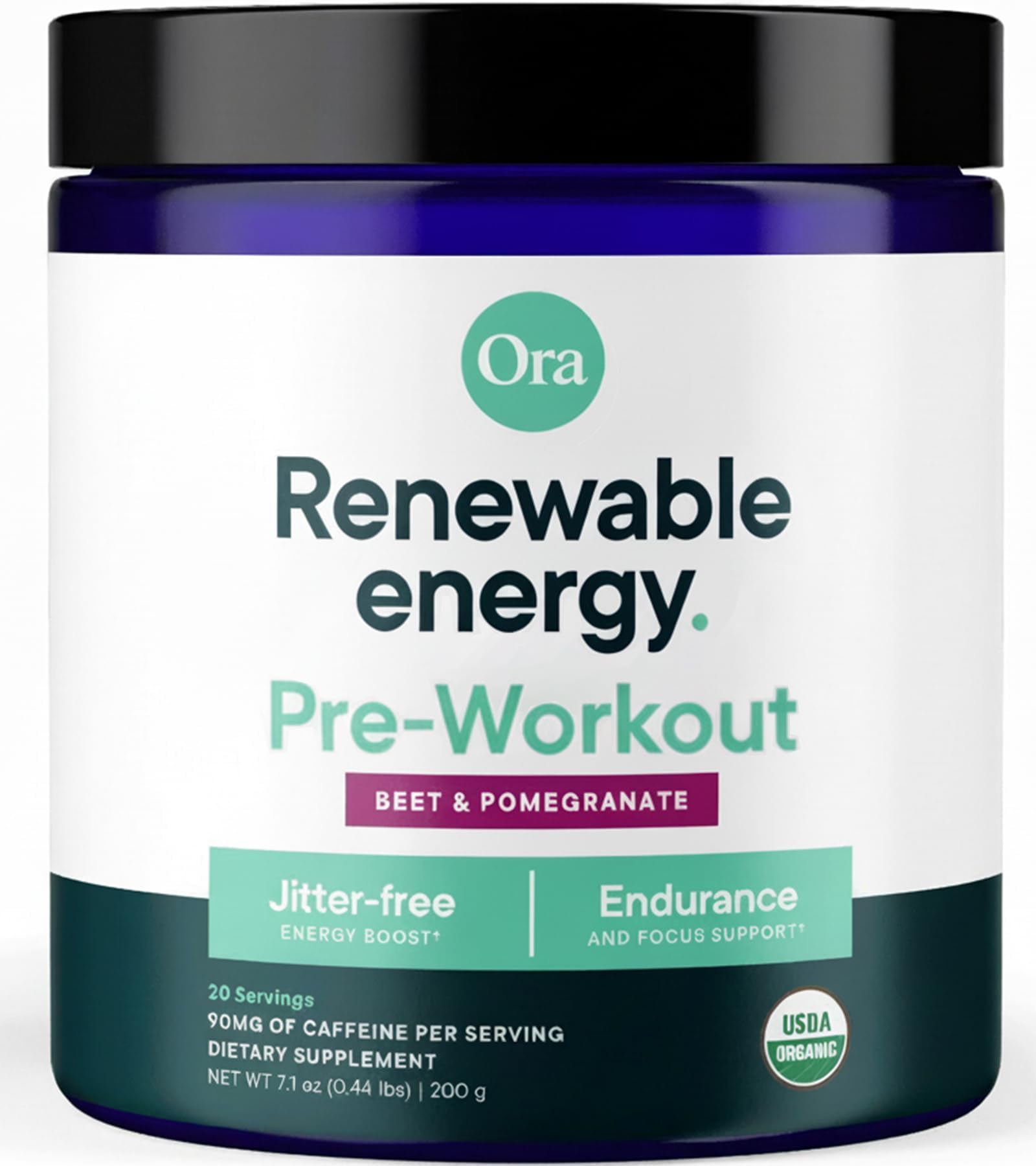 Ora - Renewable Energy Pre-Workout Supplement Powder Organic Pomegranate & Berry 172643