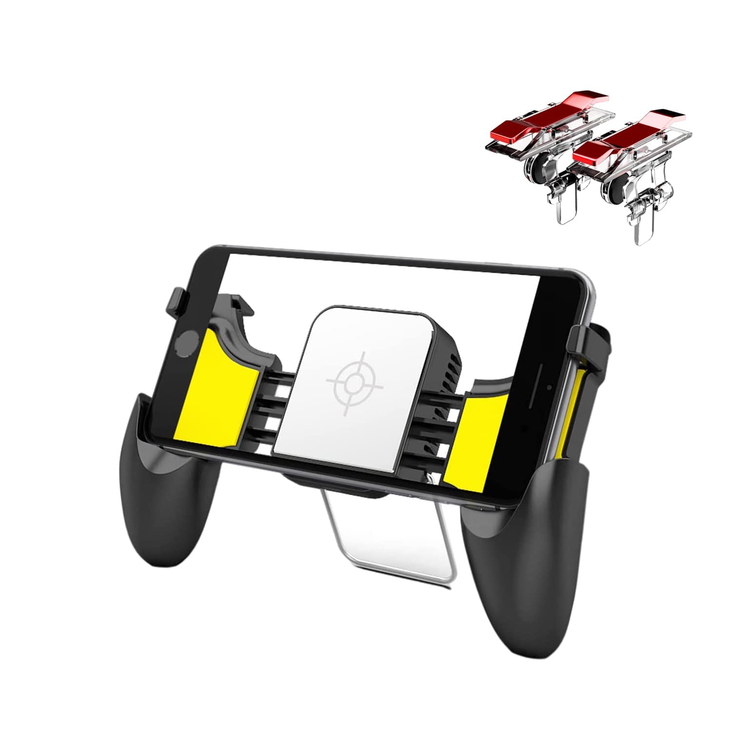 MAKINGTEC Mobile Game Controller with Semiconductor Cooling Heatsink, Phone Cooler Fan for PUBG/Fortnite/Call of Duty Mobile Games, Game Case Trigger L1R1 Button Compatible with iPhone/Android Phones