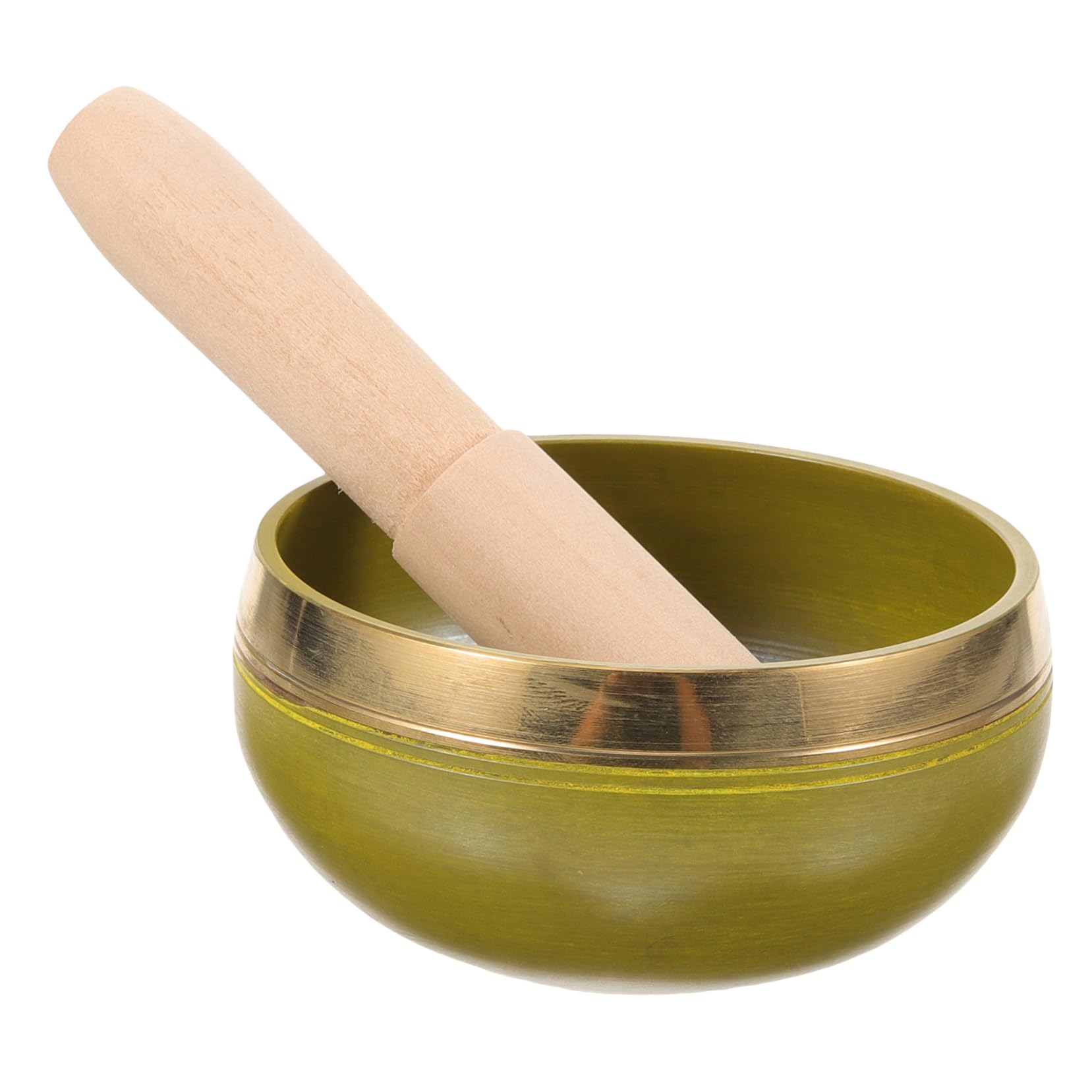 GRIRIW Metal Singing Bowl Set Yoga Meditation Chime Decorative for Home Temple