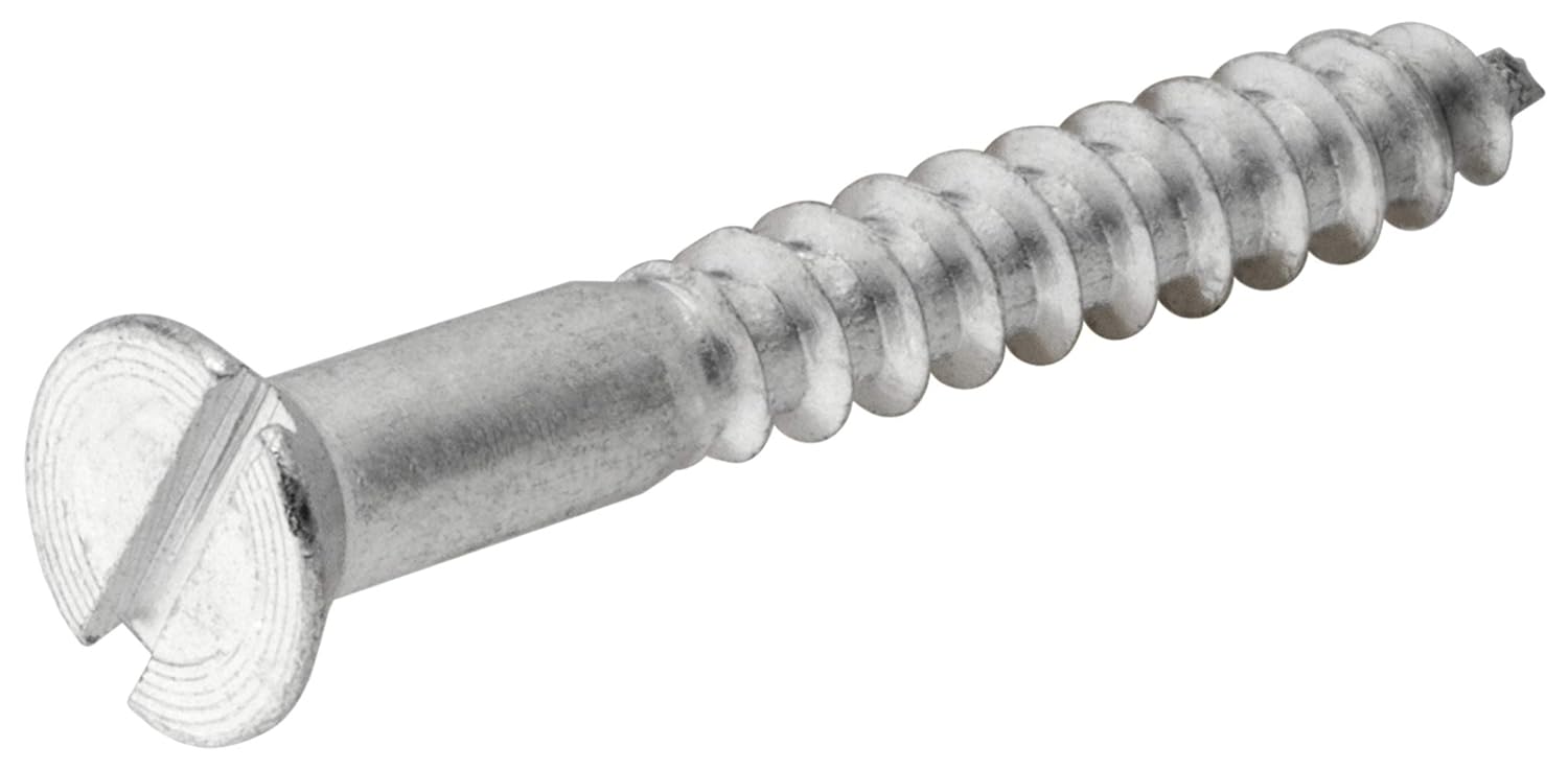 Hillman 1004 Aluminum Flat Head Slotted Wood Screw 12 x 2