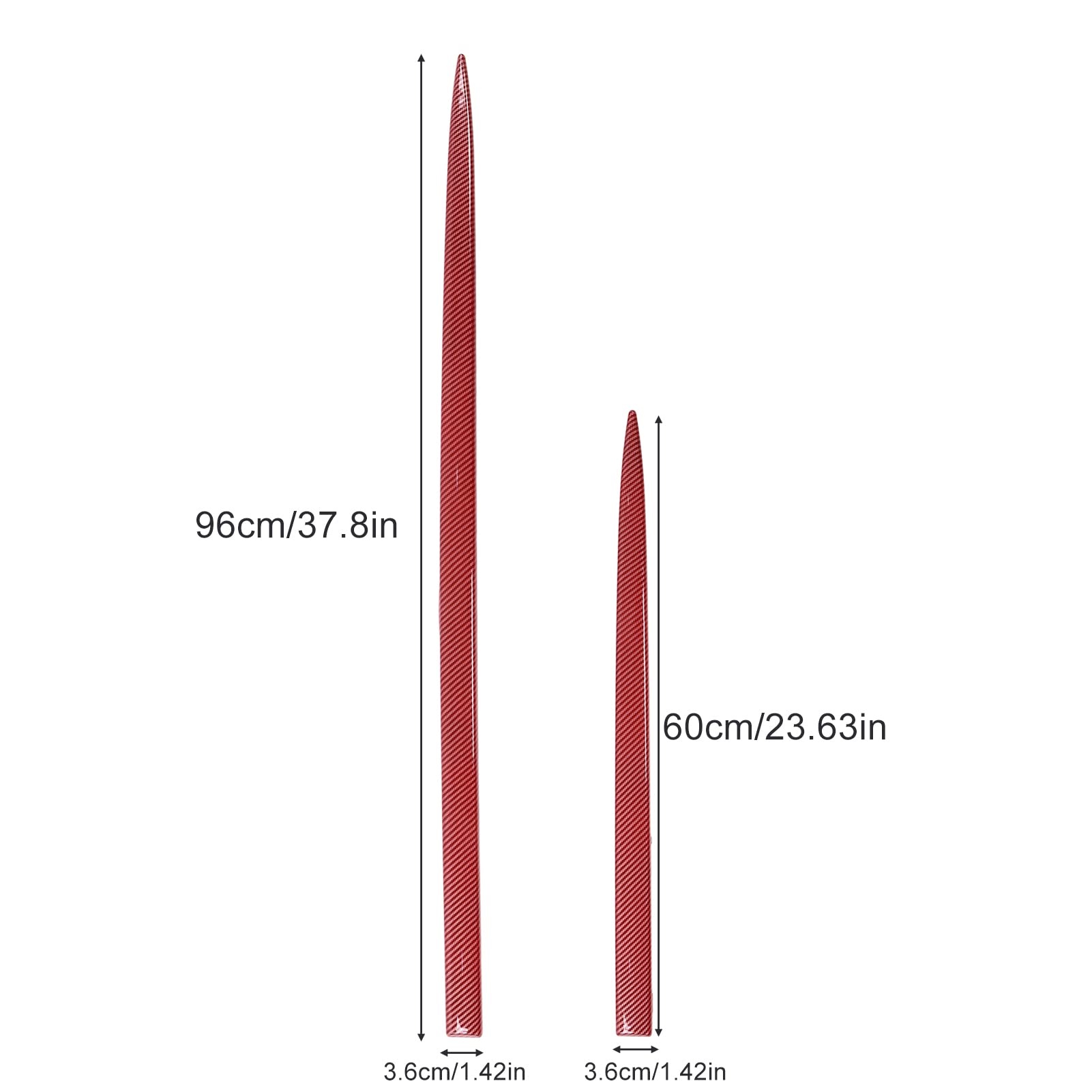 Ejoyous Embellecedor Lateral del Cuerpo Estilo de Fibra de Carbono Rojo Moldura Lateral del Cuerpo ABS 4 Piezas Protección Universal Autoadhesiva Impermeable para Puerta de Automóvil para Sedanes SUV