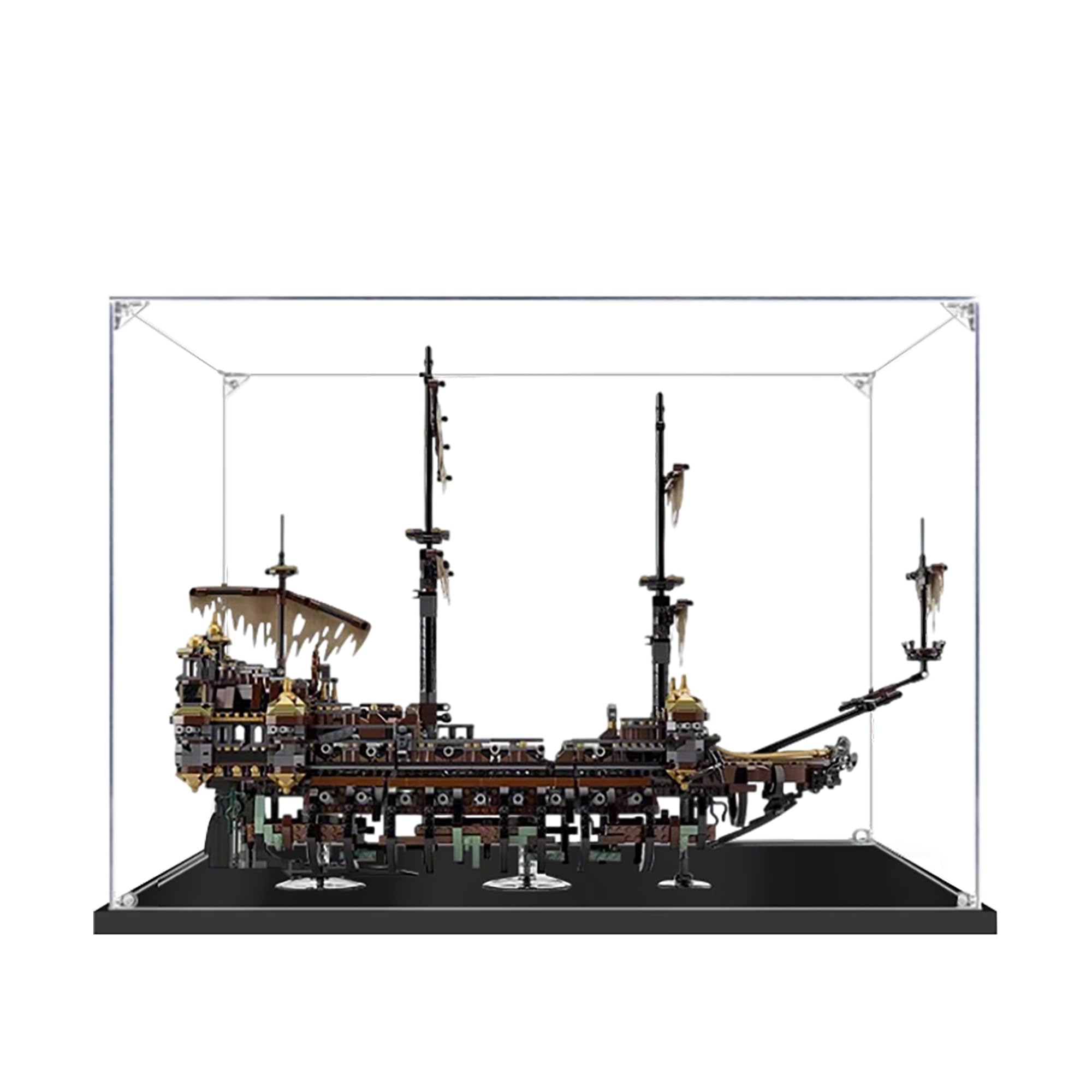 Acrylic Display Case for Lego 71042 Silent Mary Model, 3mm Dustproof Display Box, Display Case Compatible with Lego 71042 (Model Not Included) (Transparent 2MM)