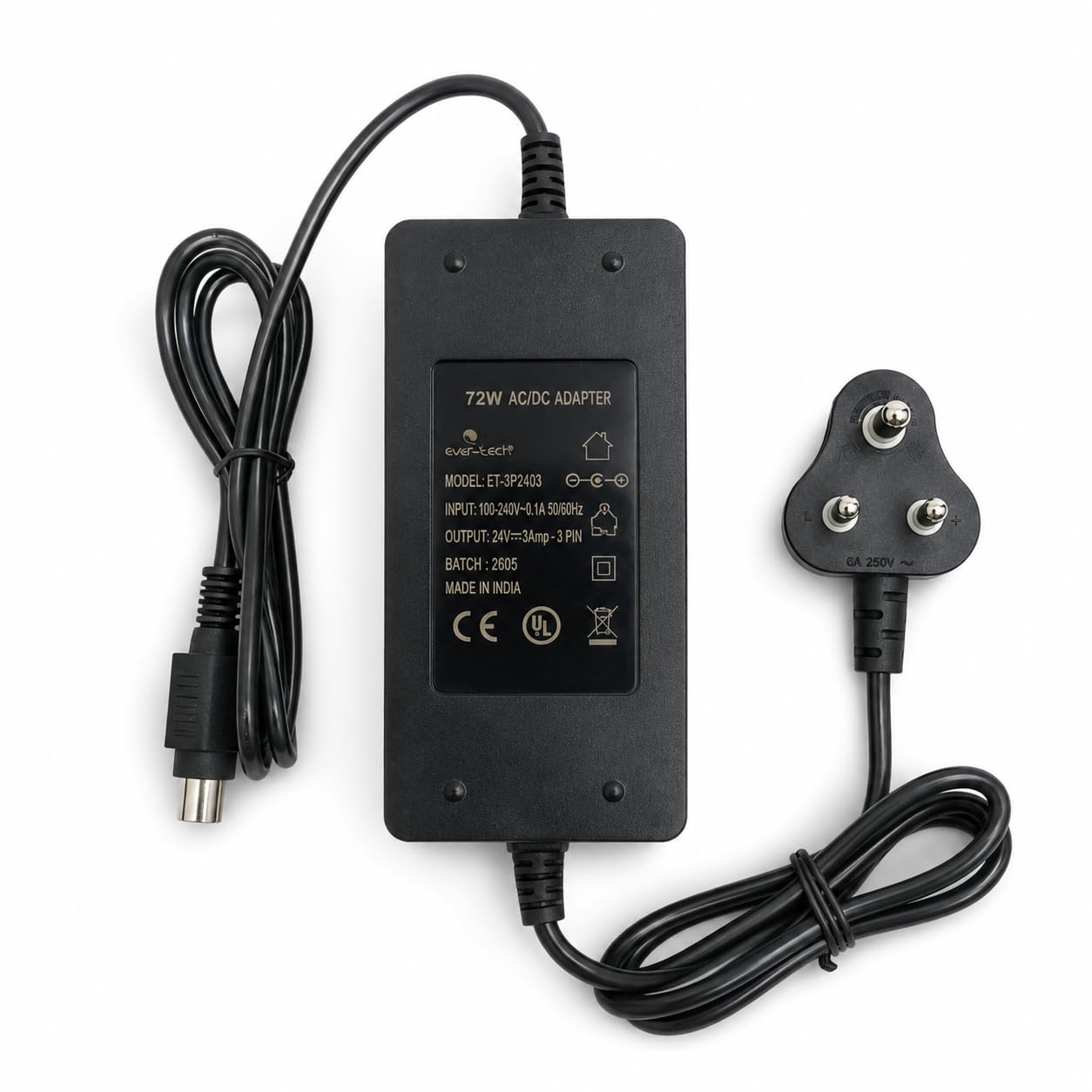 Evertech Thermal Printer Adapter Power Supply Charger, Compatible with POS Receipt Printers (3-Pin)-image-44