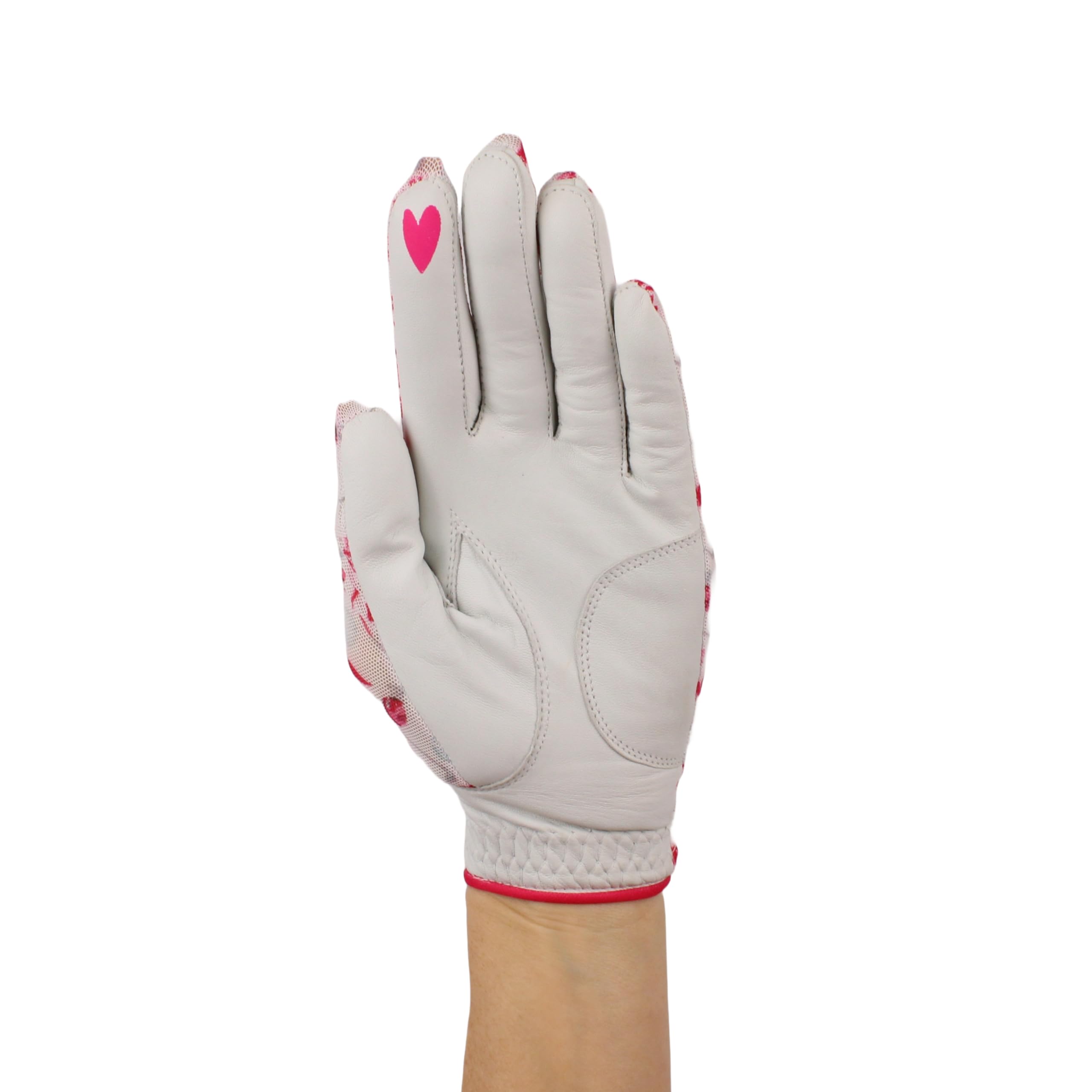 Hand Candy Golf Glove – Premium Cabretta Leather – “Par-Tee” – Left Hand Women's Golf Glove with Matching Ball Marker (Medium)