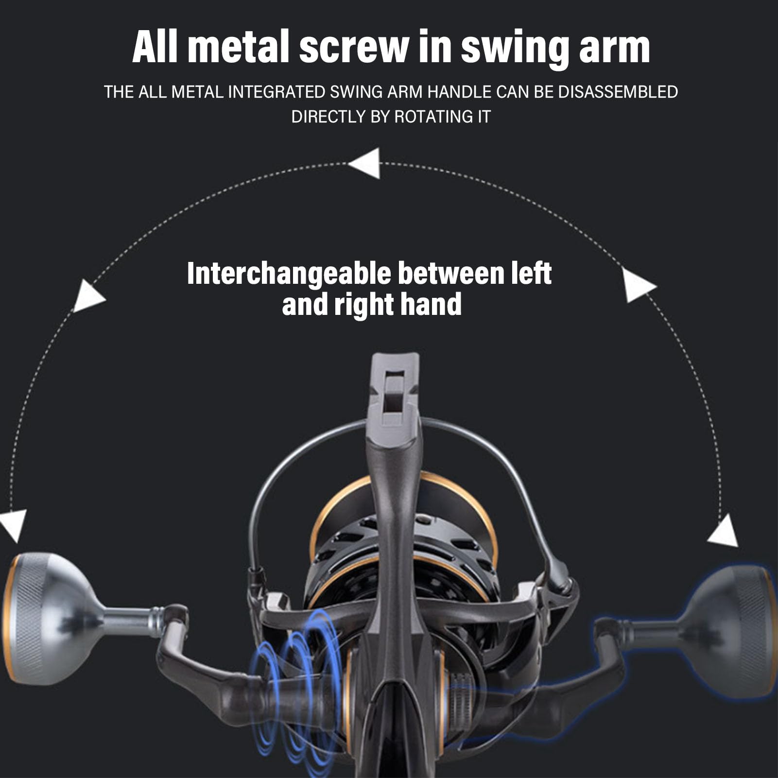 RiToEasysports Kołowrotki Baitcaster, Spinning Kołowrotki Wędkarskie Baitcaster W Całości z Metalu Przełożenie 5.2:1 Lewy Prawy Uchwyt z Hamulcem Magnetycznym do łowienia W Wodzie Morskiej