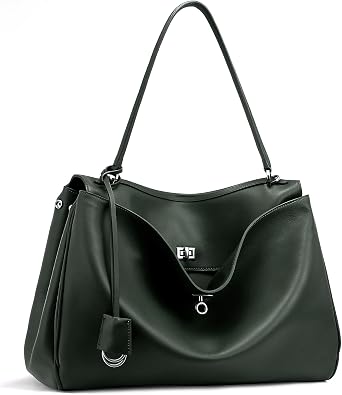 hedexe Genuine Leather Tote Bag for Women Fashion Shoulder Handbag Ladies Top-handle Satchel Purse for Lady