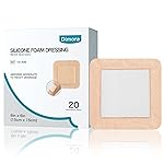 Dimora Silicone Foam Dressing with Border Adhesive 6x6 Waterproof Wound Dressing Bandage for Wound Care 20 Pack