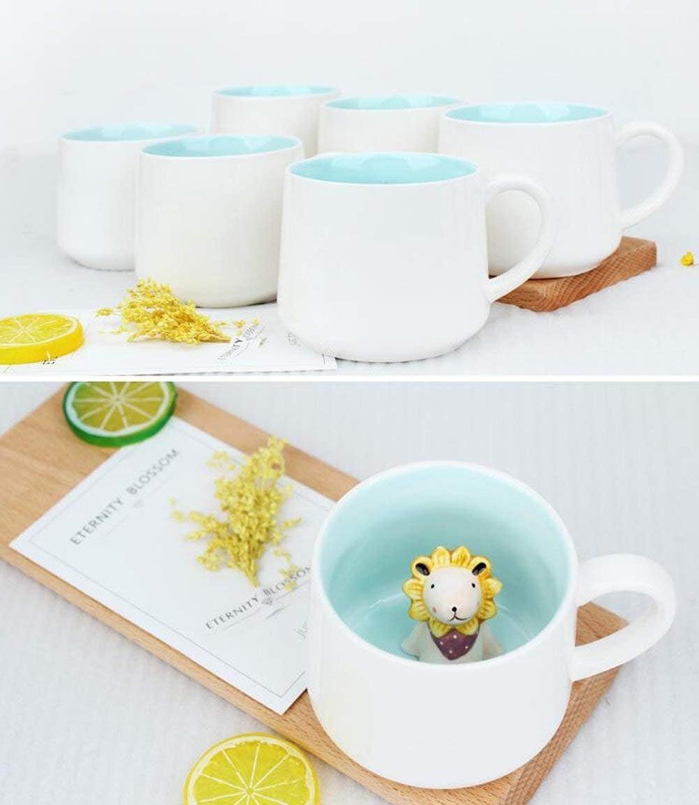 Hotmiss Dragon Surprise 3D Coffee Mug Cute Cartoon Animal Ceramics Cup Baby Animal Inside, Best Office Cup & Birthday Gift (Cute Penguin) - Image 3