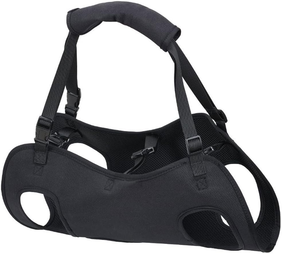 Dog Lift Harness, Full Body Adjustable Support Sling for Front and Back Legs, Mobility Aid for Dogs with Weak Legs, Recovery Needs, or Aging-Related Movement Issues,Black,L