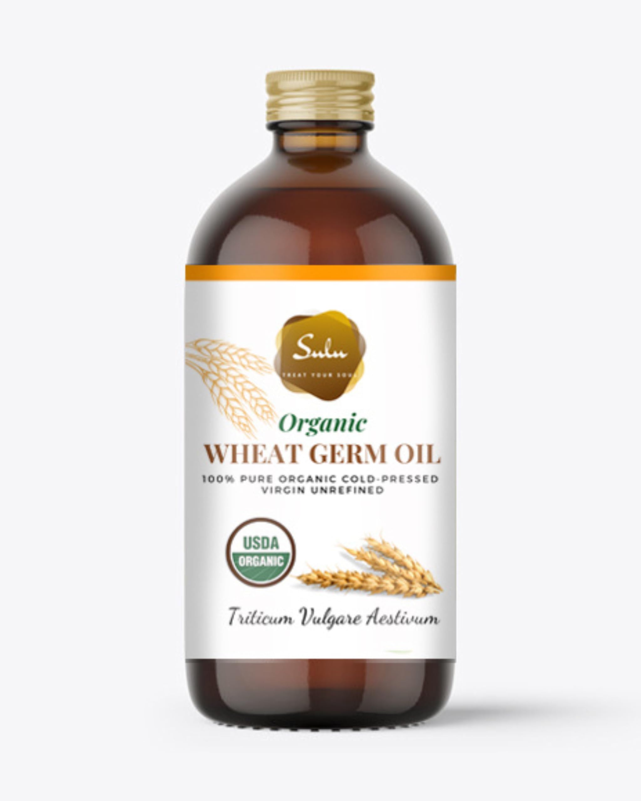 SULU ORGANICS USDA Certified Organic Unrefined Extra Virgin Wheat Germ Oil (16 oz)