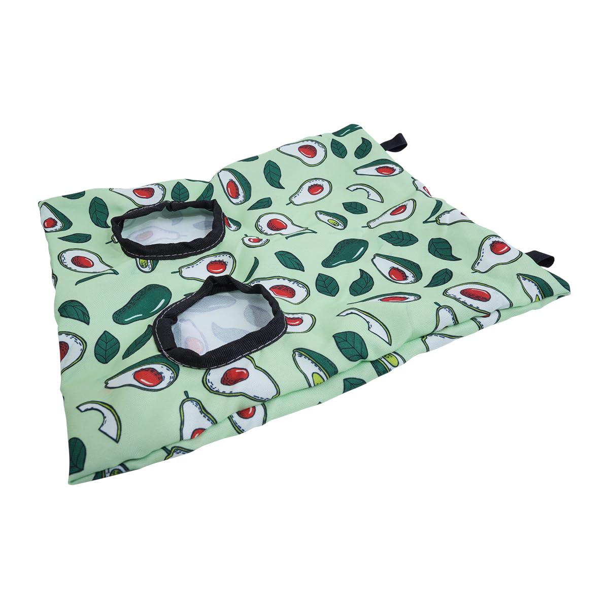 ZONADAH Rabbit Hay Feeder Hanging Rabbit Hay Feeder Bag with 2 Holes Guinea Pig Hay Feeder Foldable Hay Storage Bag for Rabbit Guinea Pig Hamster - Image 2